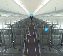 Ryanair Airbus A320-200 seat maps 360 panorama view