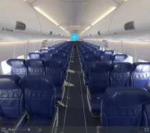 Southwest Airlines Boeing 737-700 seat maps 360 panorama view
