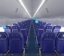 Southwest Airlines Boeing 737 MAX 8 seat maps 360 panorama view