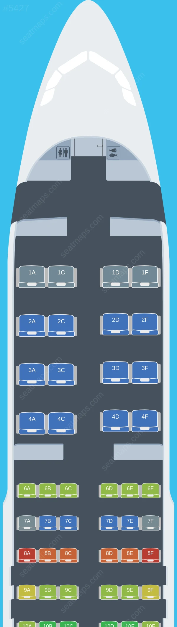 SriLankan Airlines Airbus A320-200 V.1 seatmap preview