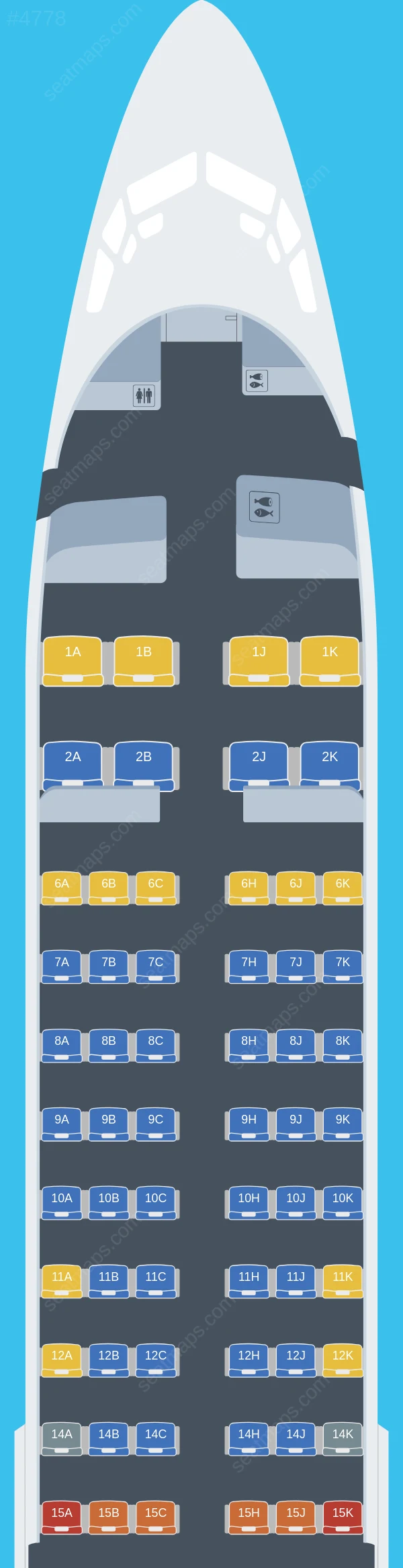 Mandarin Airlines Boeing 737-800 V.1 seatmap preview