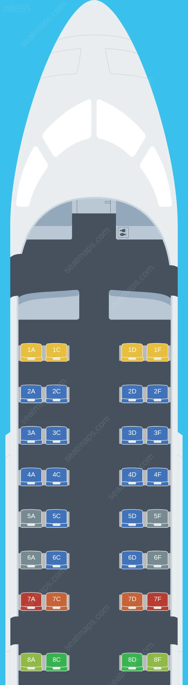 Shree Airlines Bombardier CRJ200 seatmap preview