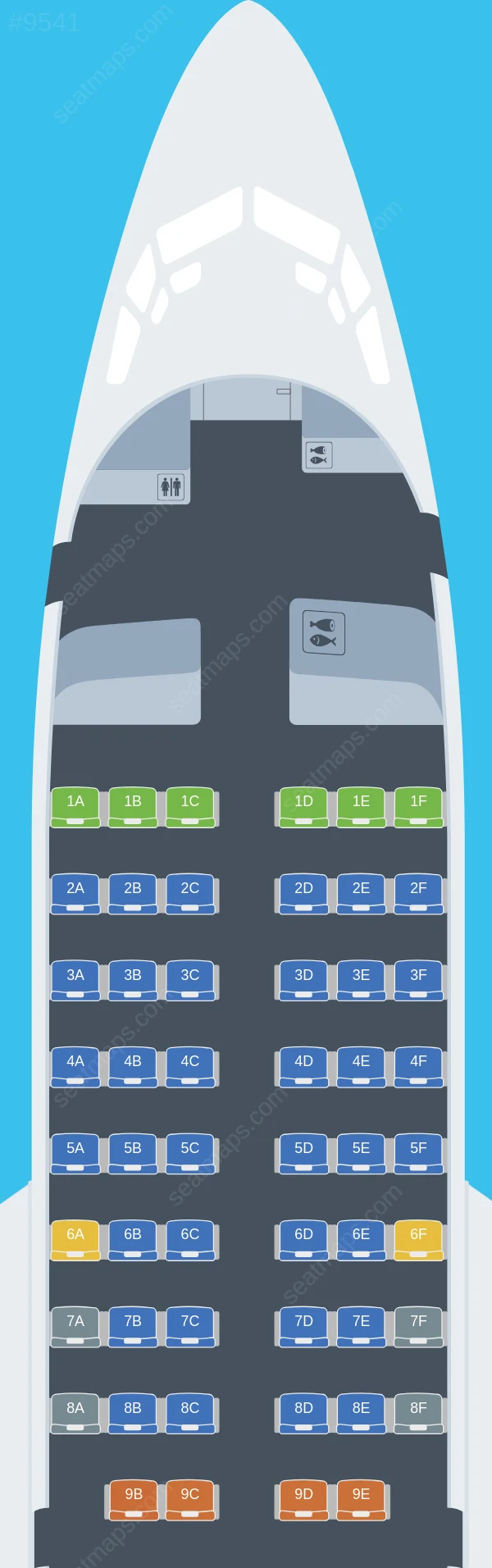 Varesh Airlines Boeing 737-500 V.2 seatmap preview