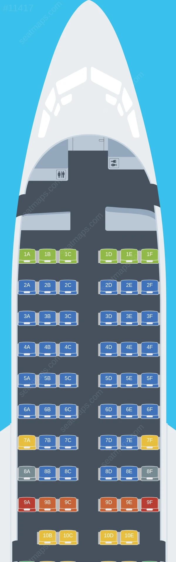 Sepehran Airlines Boeing 737-500 V.2 seatmap preview