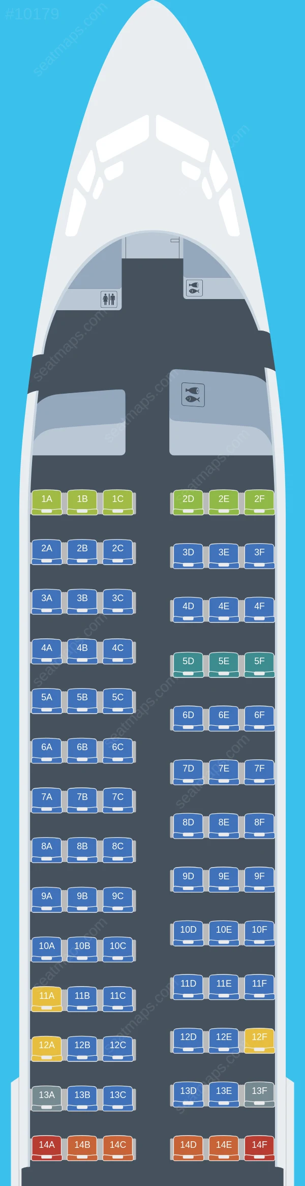 SkyUp Airlines Boeing 737-800 seatmap preview