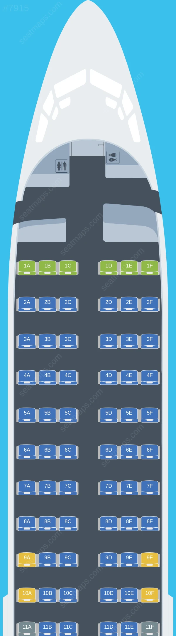 Albawings Boeing 737-400 seatmap preview