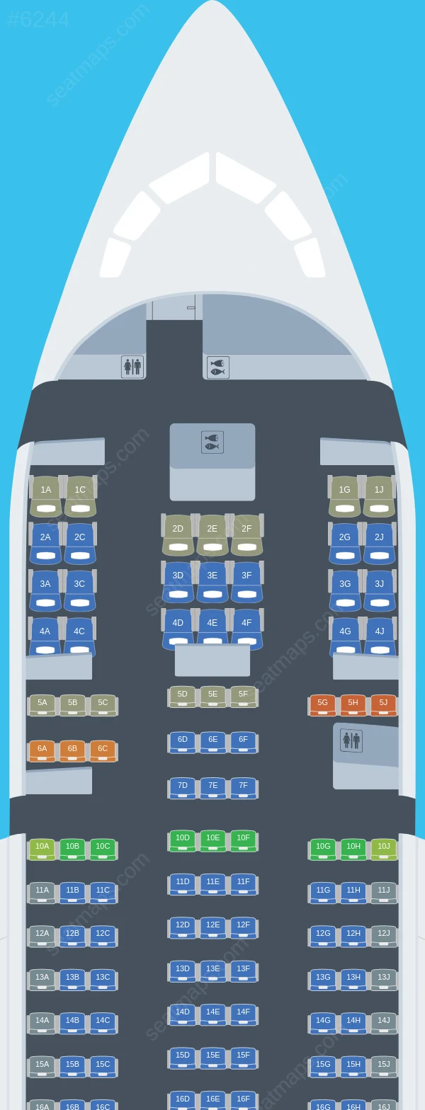 TUI fly (Netherlands) Boeing 787-8 seatmap preview