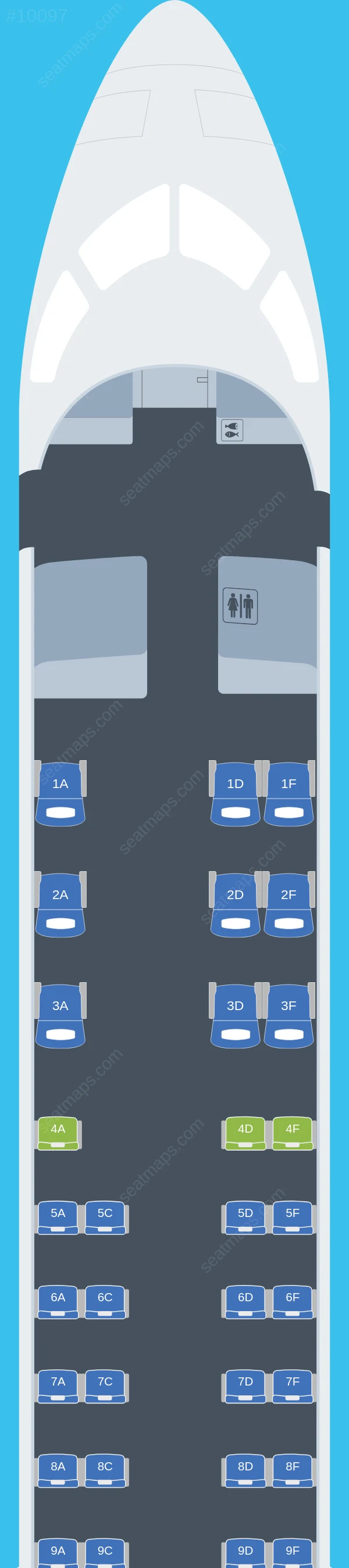 American Airlines Bombardier CRJ900 V.3 seatmap preview