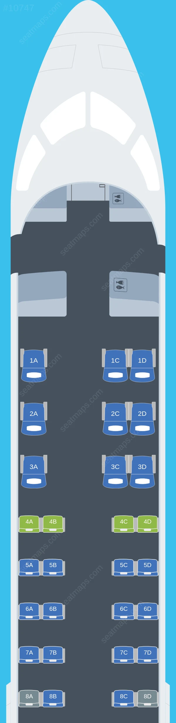 American Airlines Bombardier CRJ700 V.1 seatmap preview