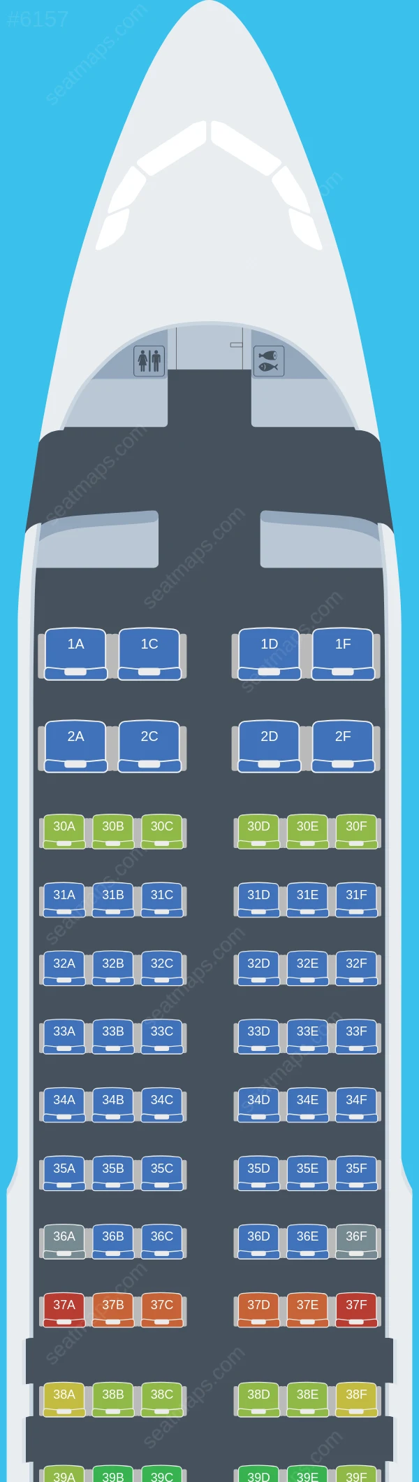 Sichuan Airlines Airbus A320-200 seatmap preview