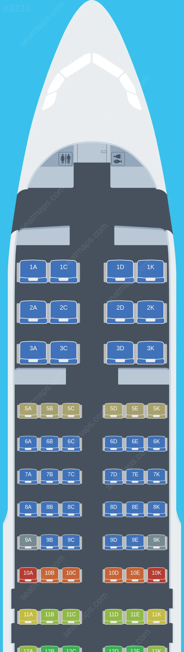 SriLankan Airlines Airbus A320-200 V.2 seatmap preview