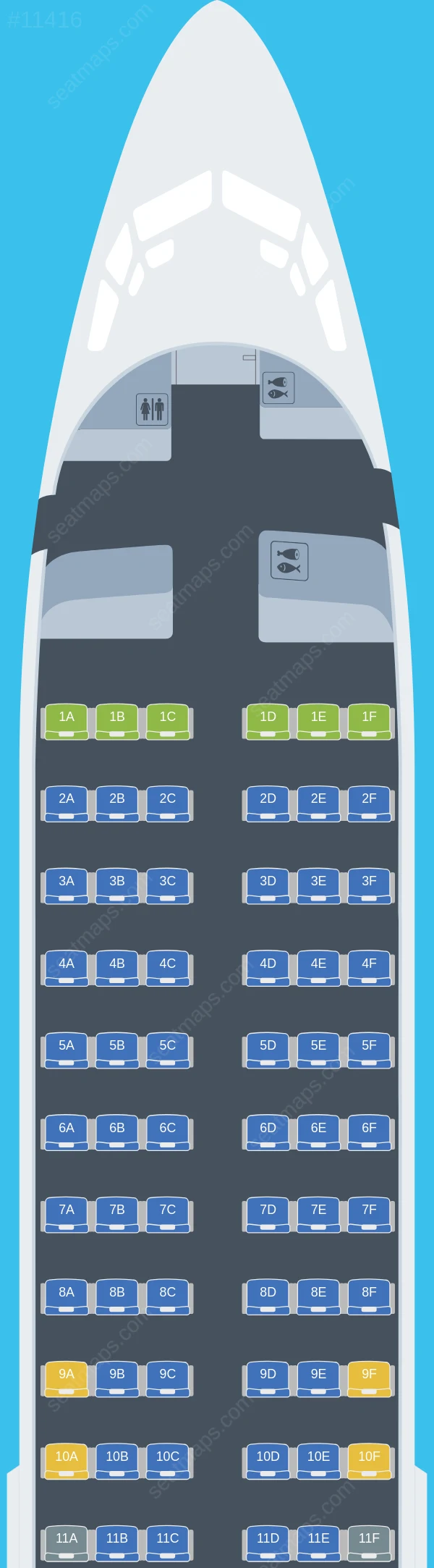Sepehran Airlines Boeing 737-400 seatmap preview