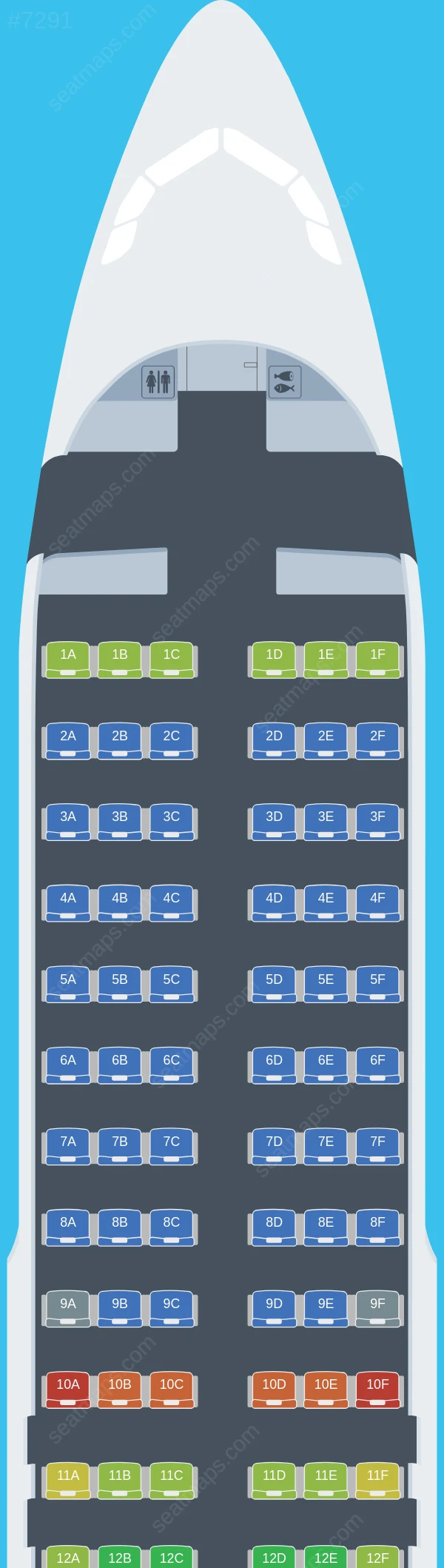 Eurowings Airbus A320-200 V.2 seatmap preview