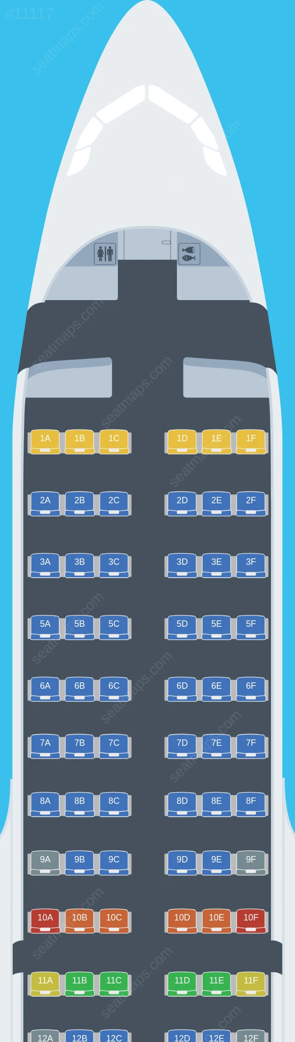 StarFlyer Airbus A320-200 V.1 seatmap preview