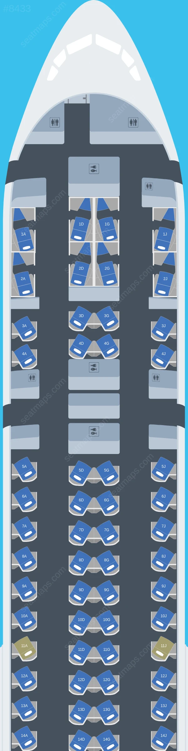 American Airlines Boeing 777-300ER seatmap preview