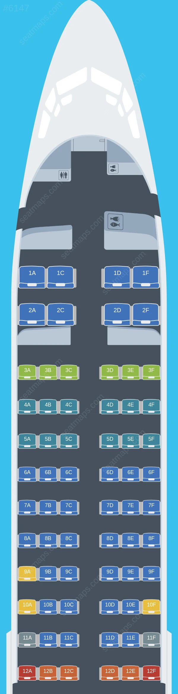 Shandong Airlines Boeing 737-800 seatmap preview