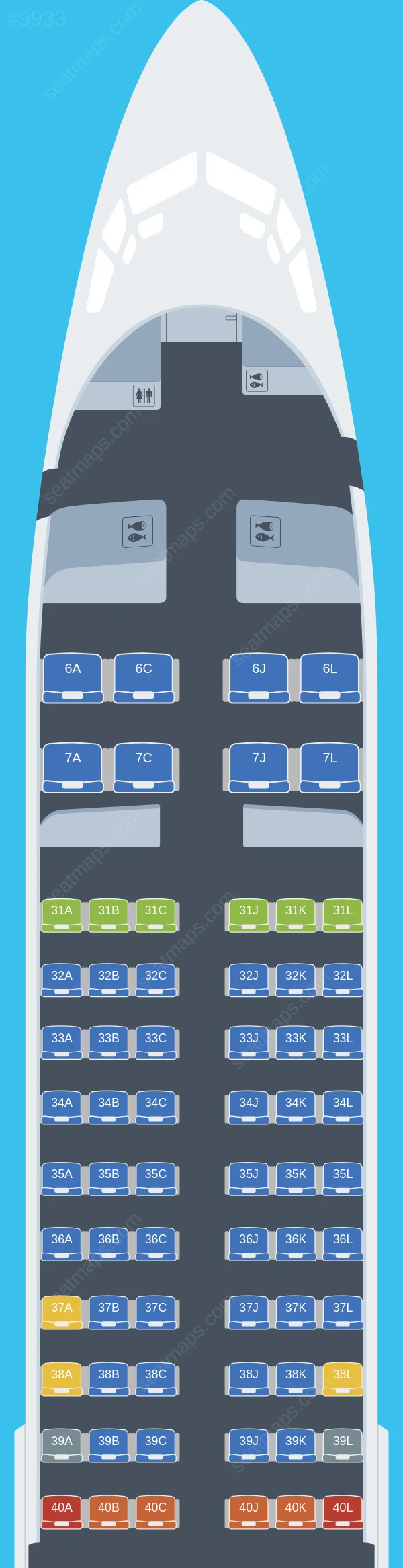 Shanghai Airlines Boeing 737-800 V.1 seatmap preview
