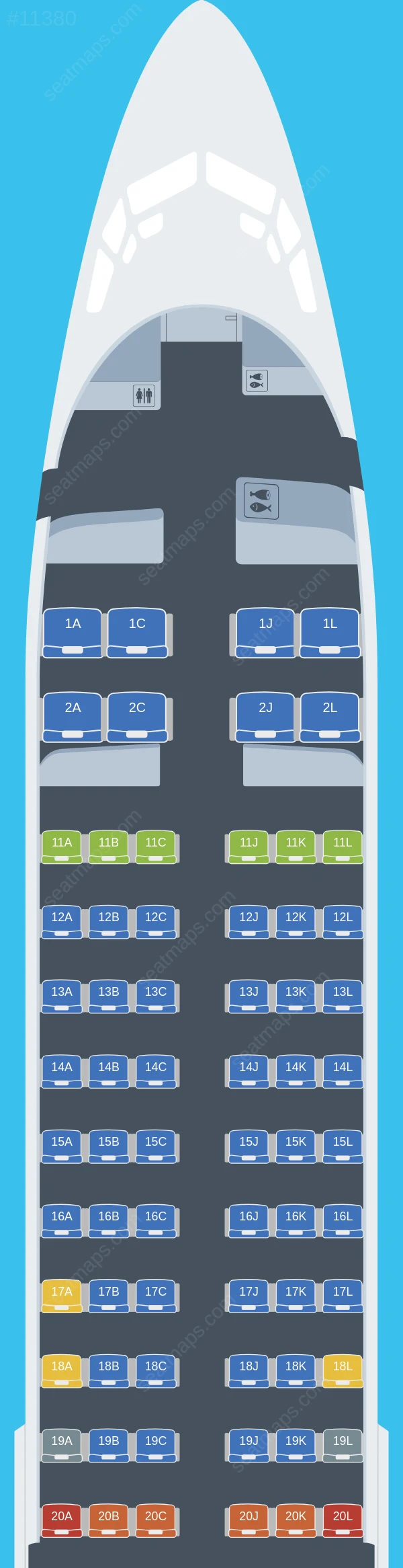 Beijing Airlines Boeing 737-800 V.1 seatmap preview