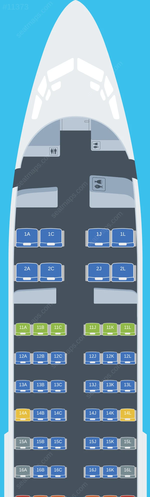 Air China Inner Mongolia Boeing 737-700 seatmap preview
