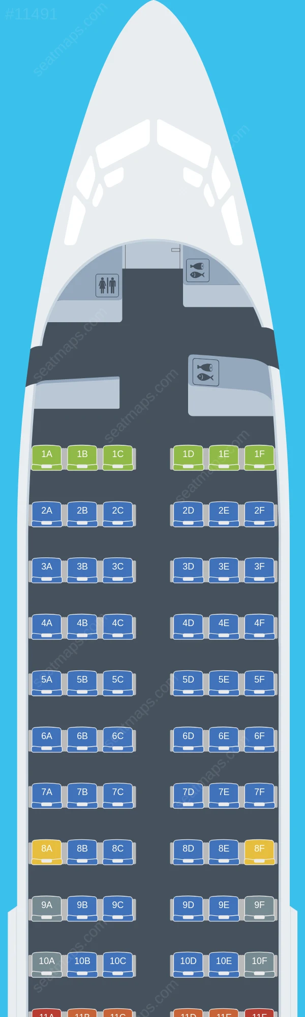Africa Charter Airline Boeing 737-300 seatmap preview