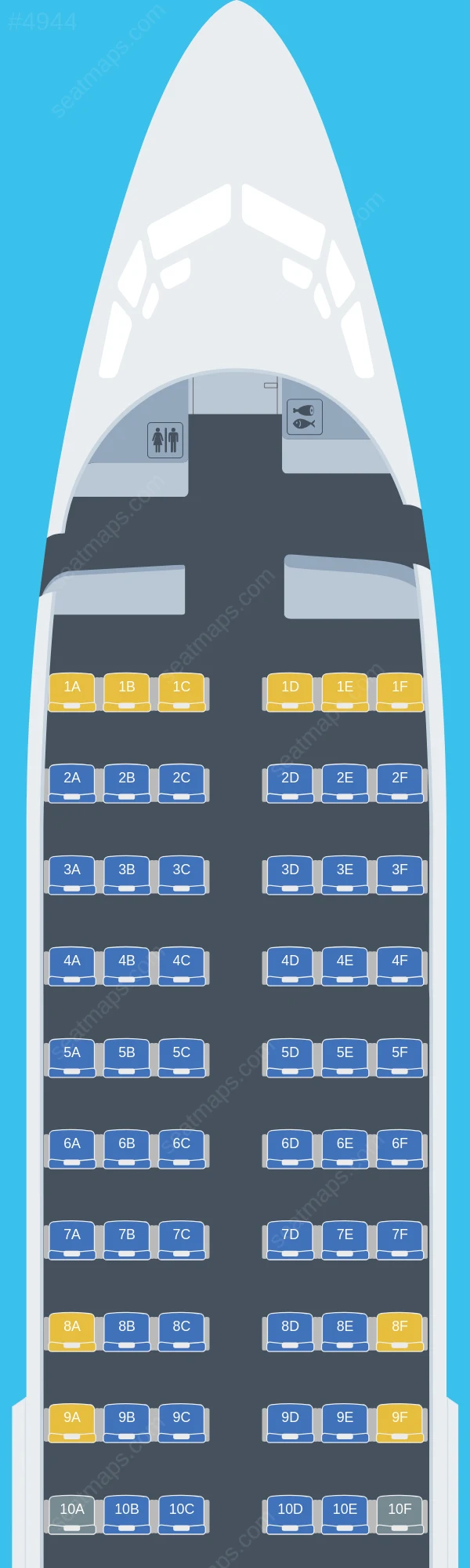 ASL Airlines France Boeing 737-300 QC seatmap preview