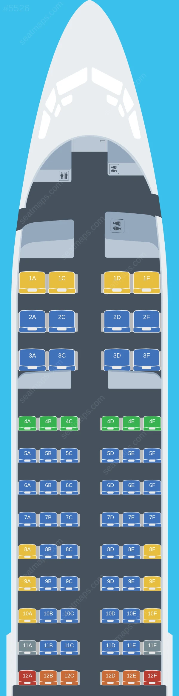 MIAT Mongolian Airlines Boeing 737-800 V.3 seatmap preview