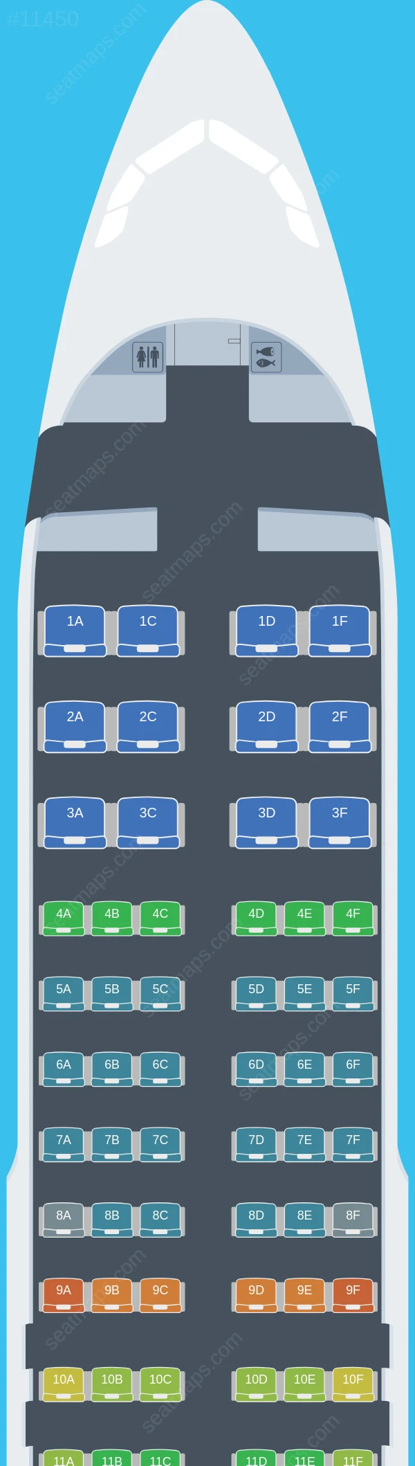 SmartLynx Airlines Malta Airbus A320-200 V.2 seatmap preview