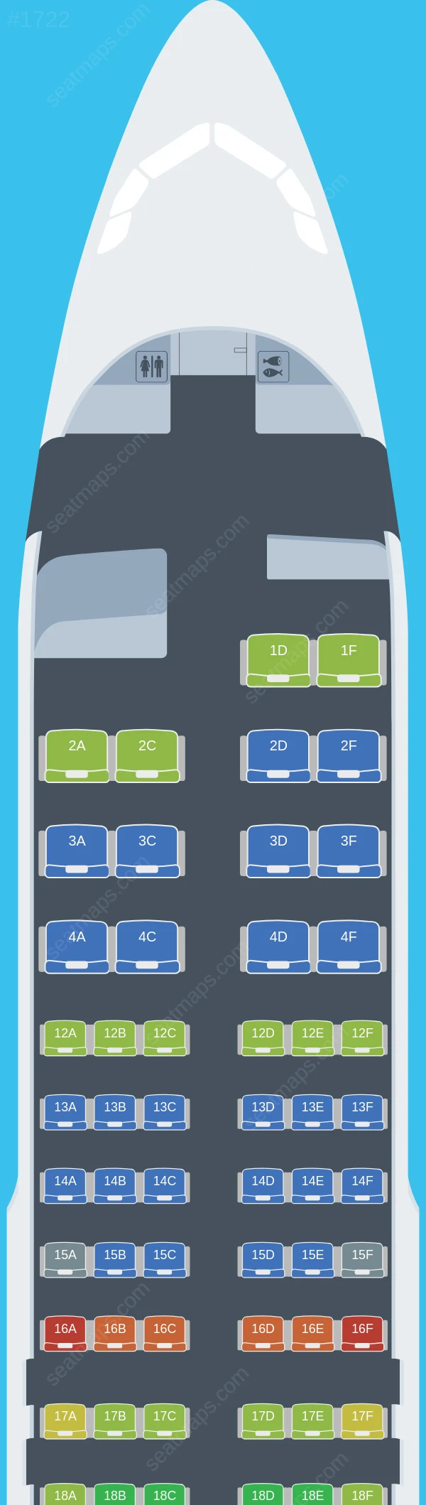 Air Canada Airbus A320-200 V.1 seatmap preview