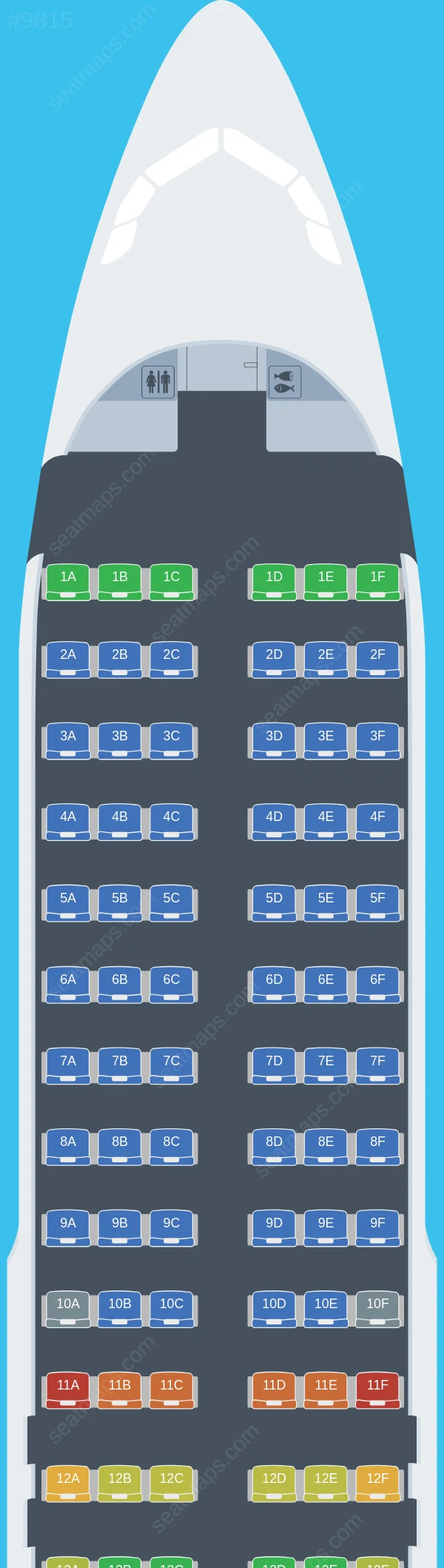 Mandarin Airlines Airbus A320-200 seatmap preview