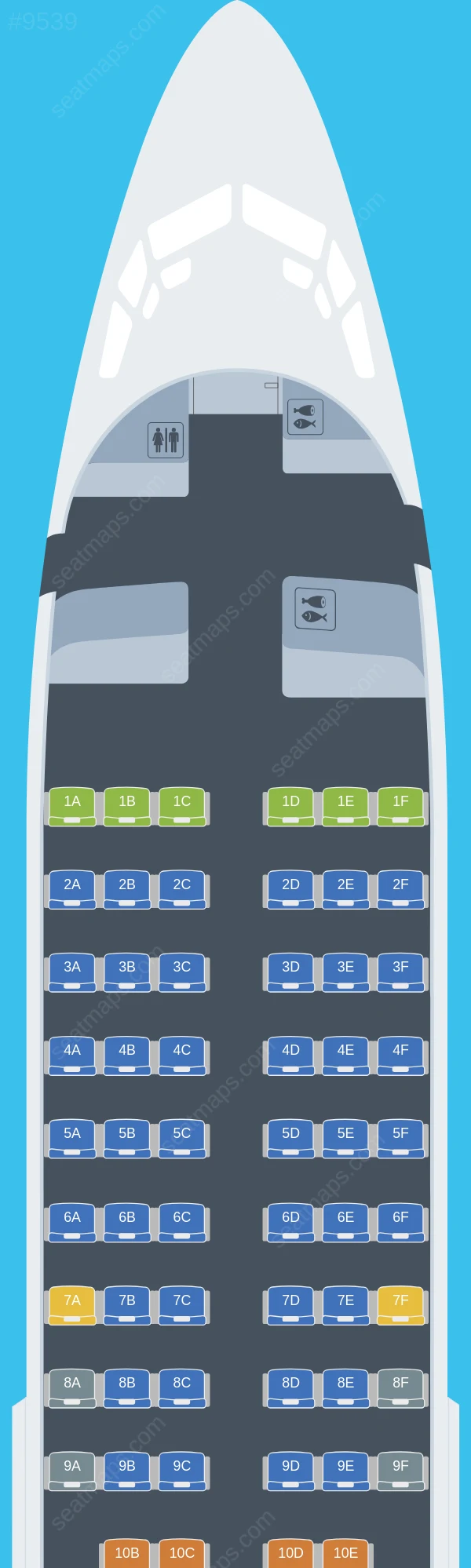 Varesh Airlines Boeing 737-300 V.2 seatmap preview