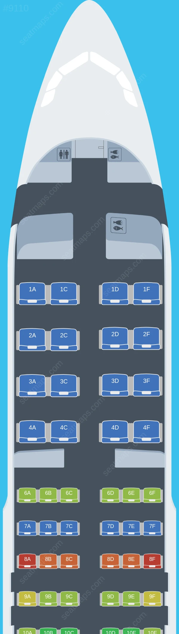 Bamboo Airways Airbus A320-200 V.2 seatmap preview