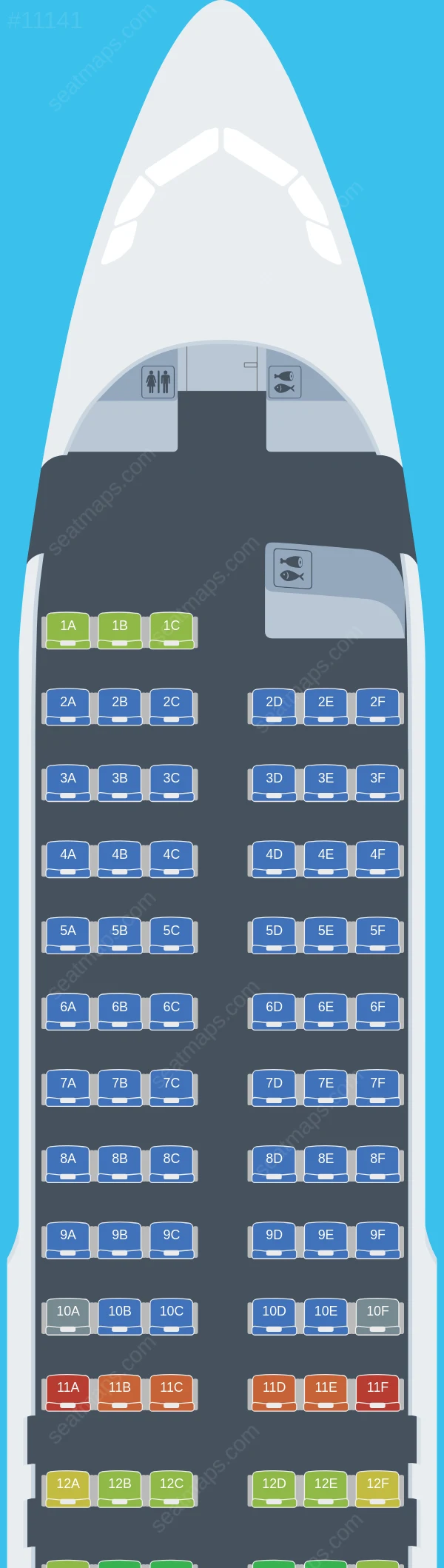 BA Euroflyer Airbus A320-200 seatmap preview