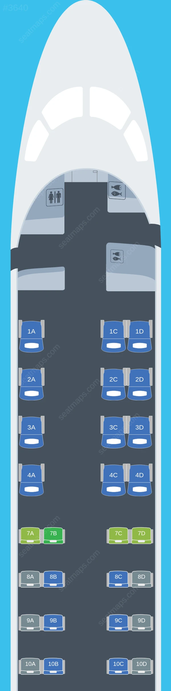 United Embraer E175 V.1 seatmap preview