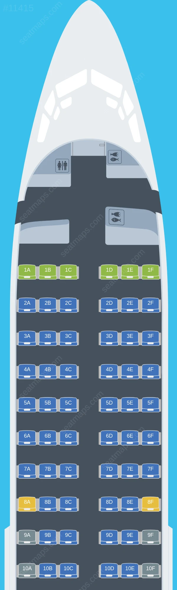 Sepehran Airlines Boeing 737-300 seatmap preview