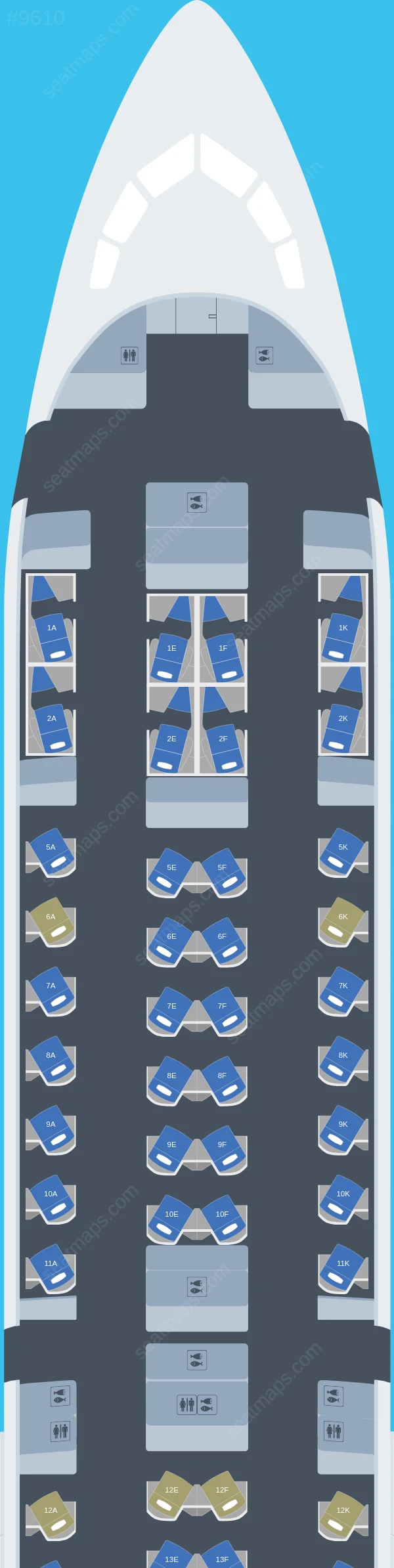British Airways Boeing 787-10 seatmap preview