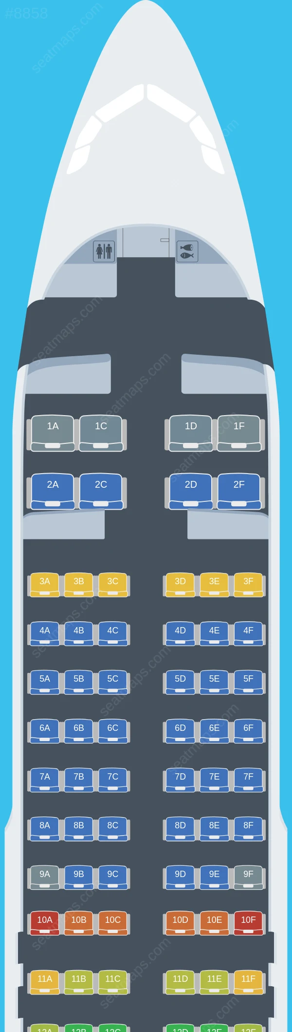Air Travel Airbus A320-200 V.1 seatmap preview