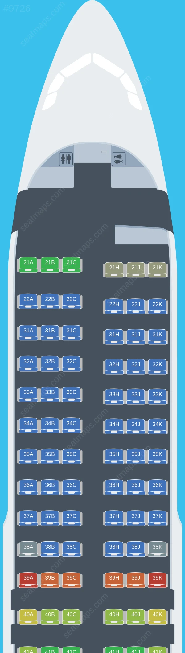Philippine Airlines - PAL Airbus A320-200 V.1 seatmap preview