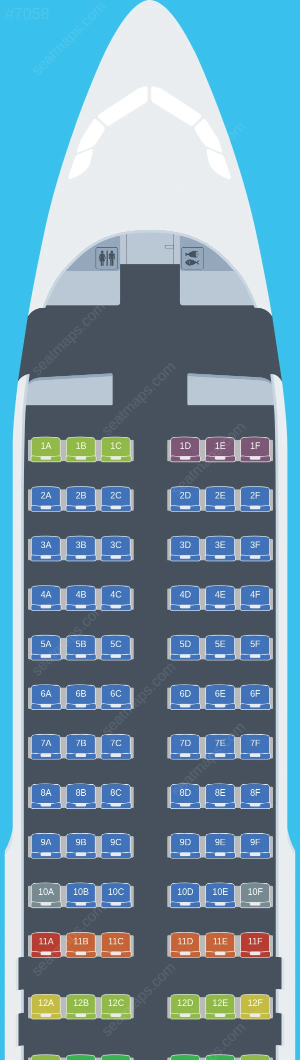 Nesma Airlines (Egypt) Airbus A320-200 seatmap preview
