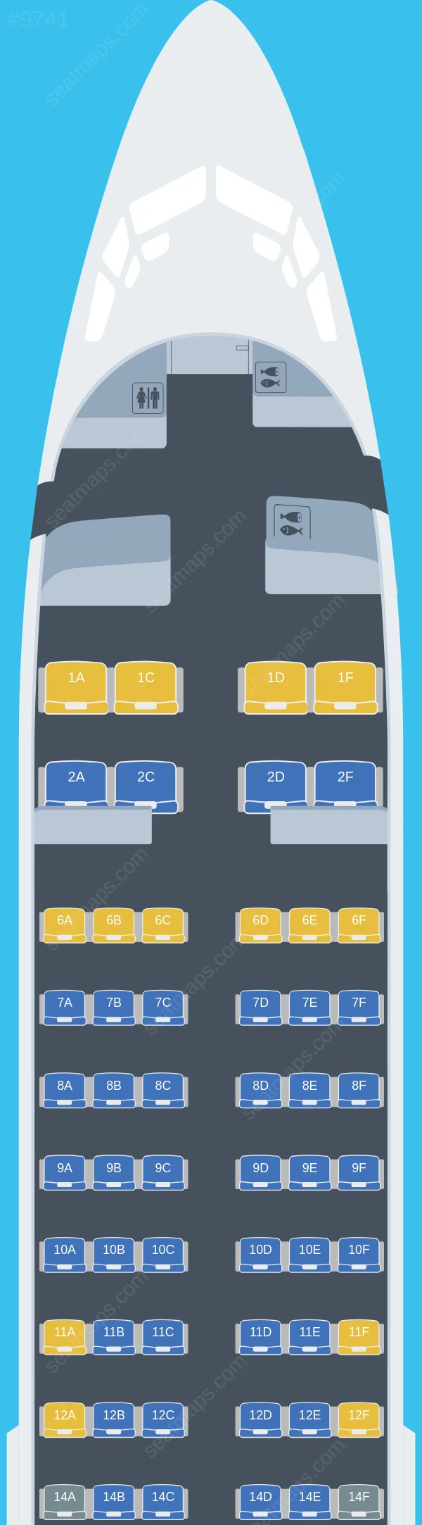 Jonika Airlines Boeing 737-400 V.2 seatmap preview