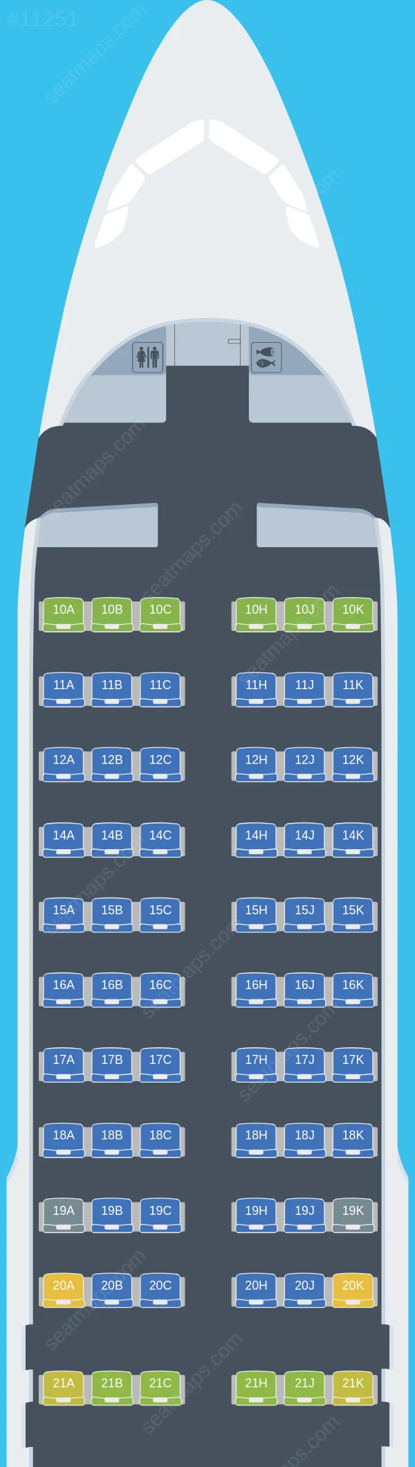 SmartLynx Airbus A320-200 V.2 seatmap preview