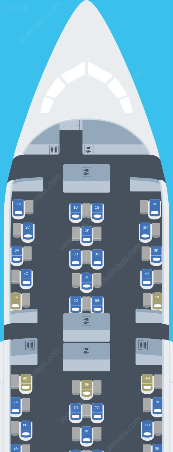 ANA - All Nippon Airways Boeing 787-8 V.4 seatmap preview