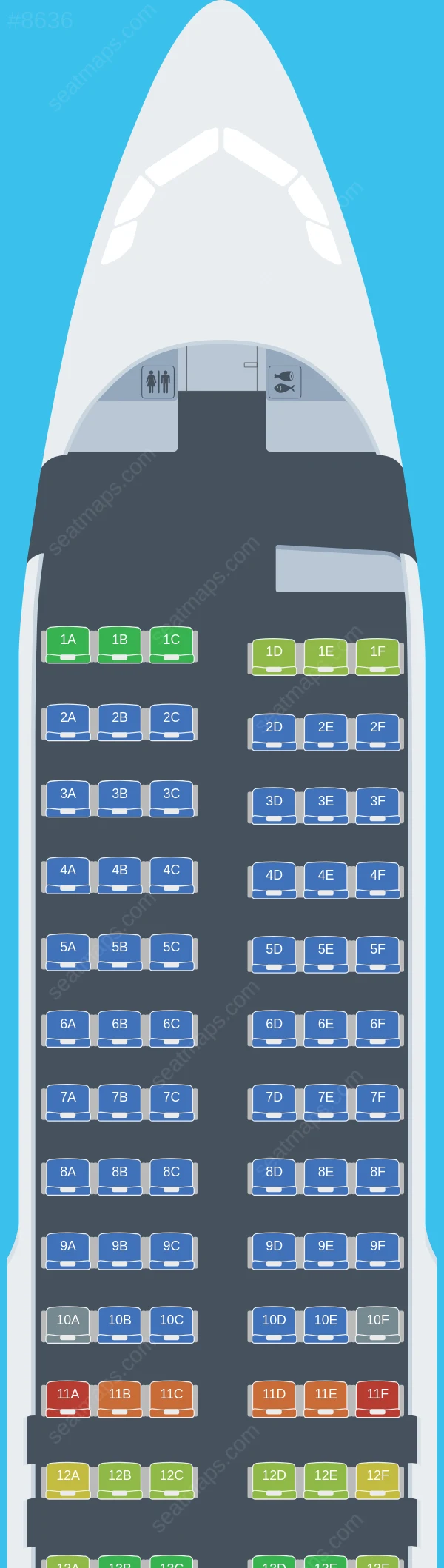 Network Aviation Airbus A320-200 V.1 seatmap preview