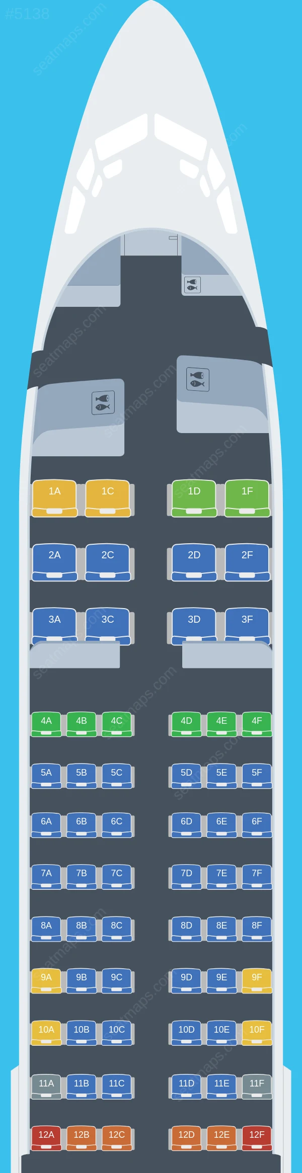 MIAT Mongolian Airlines Boeing 737-800 V.2 seatmap preview