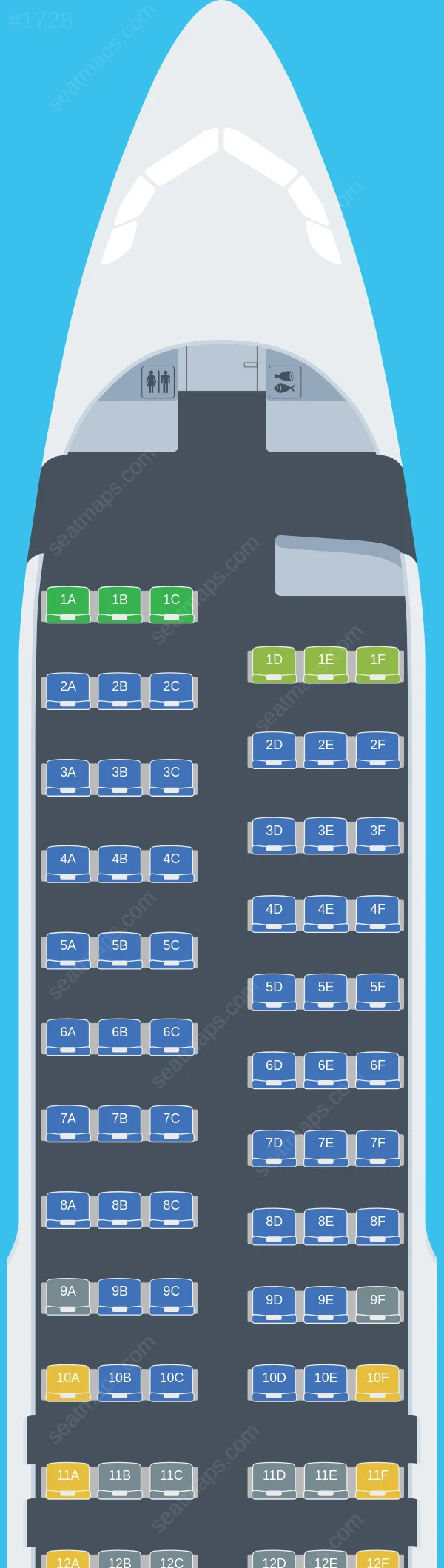 Air New Zealand Airbus A320-200 V.2 seatmap preview