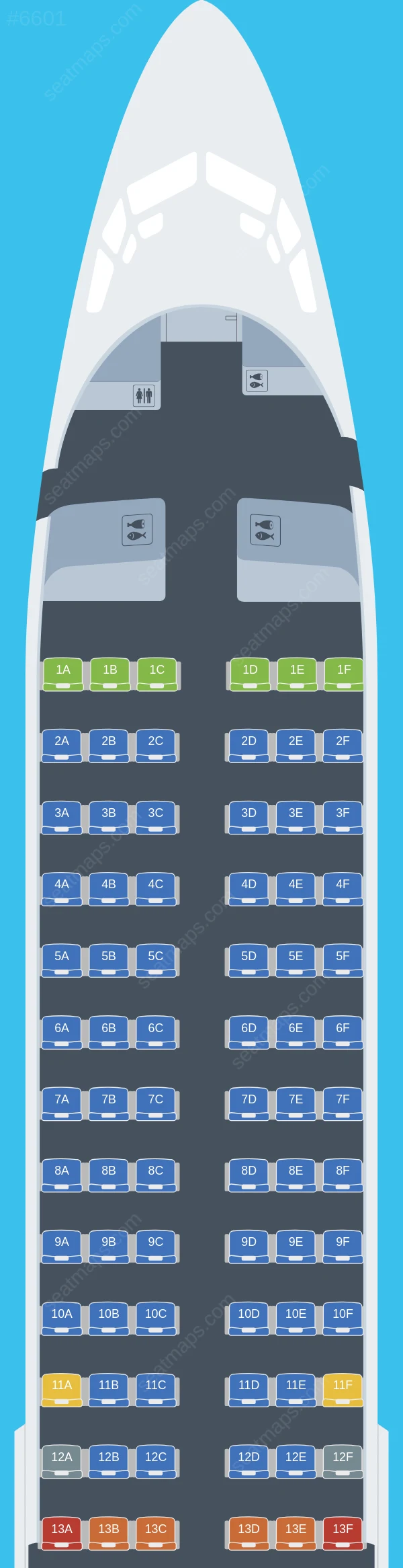 China United Airlines Boeing 737-800 seatmap preview
