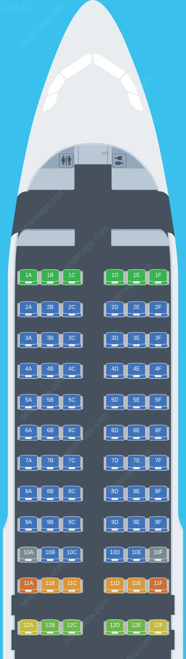 Atlantic Airways Airbus A320-200 V.2 seatmap preview