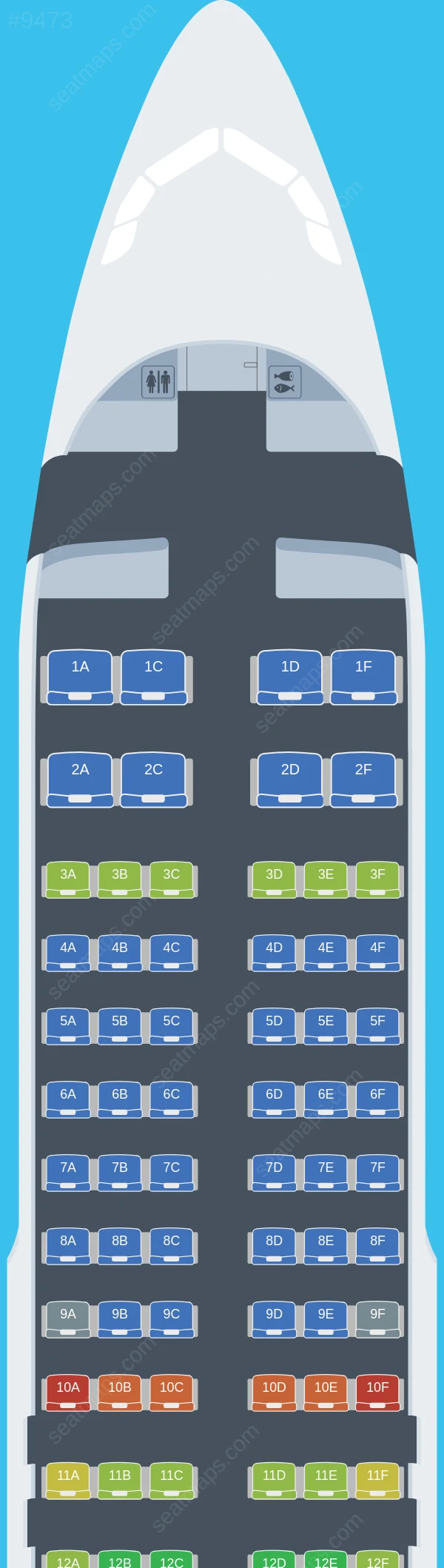 Bamboo Airways Airbus A320-200 V.1 seatmap preview