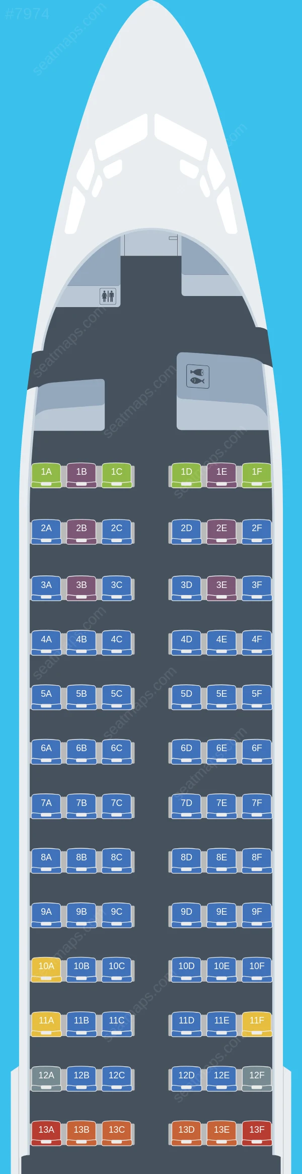 FlyEgypt Boeing 737-800 V.2 seatmap preview