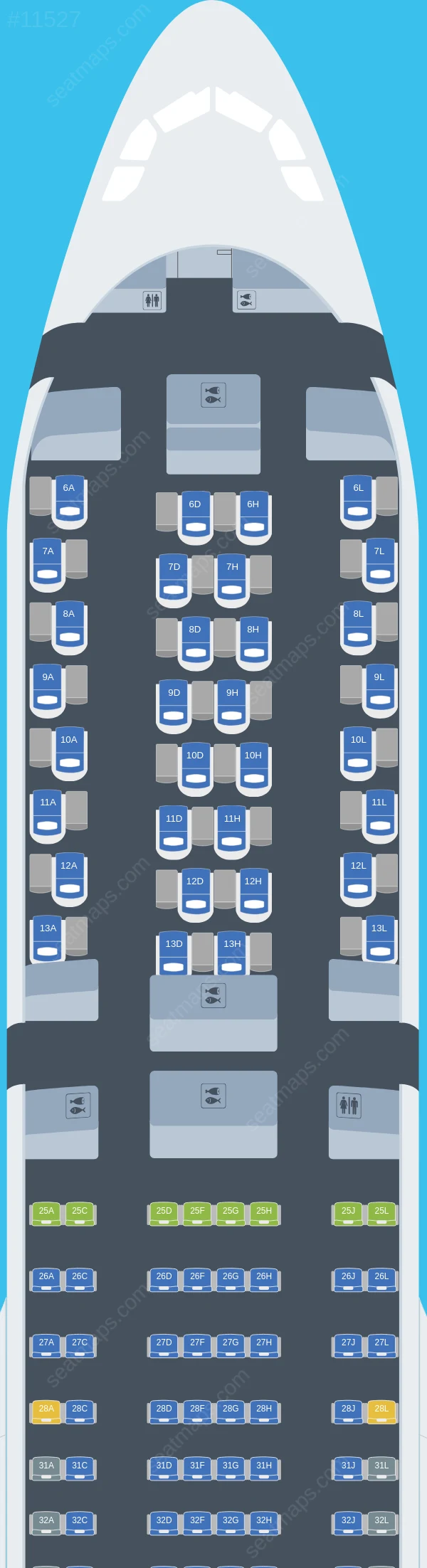 China Eastern Airbus A330-300 V.2 seatmap preview