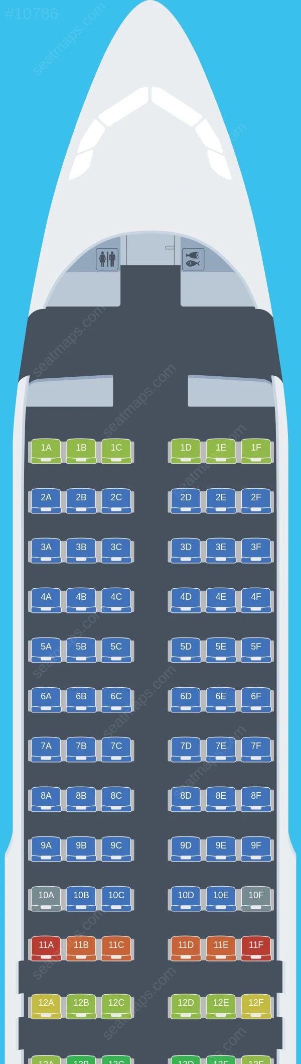 Cyprus Airways Airbus A320-200 seatmap preview